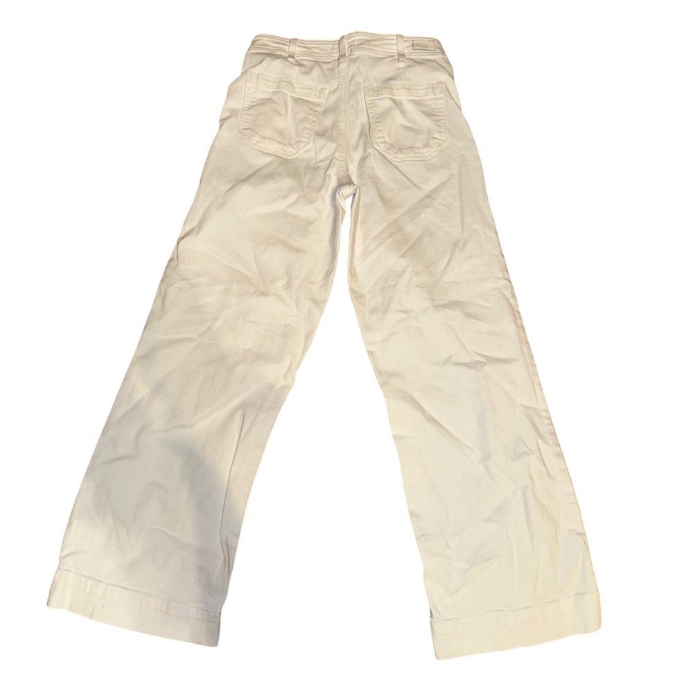 Paige Womens Cream Wide Leg Jeans Size 25 Casual Denim Pants - Picture 3 of 4